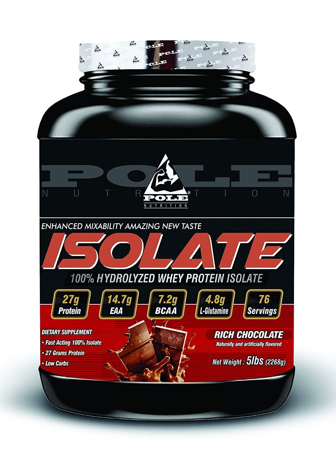 Pole Nutrition ISOLATE 100% Hydrolized Whey Protein Powder - 5 lbs, Ri –  The Muscle Kart.com