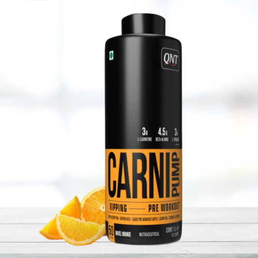 QNT CARNIPUMP Ripping Pre Workout - 1 L (Orange Flavor)