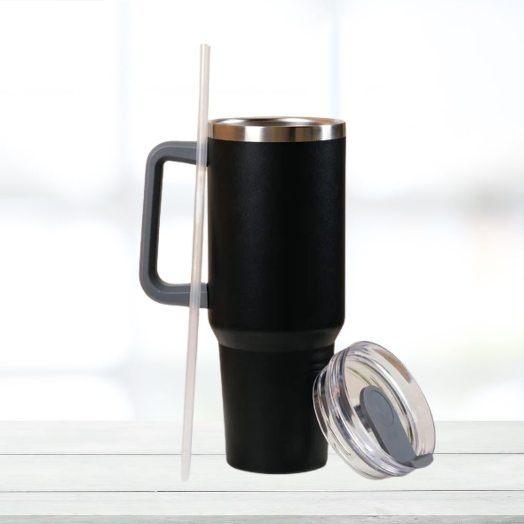 Premium Stainless Steel Stanley Tumbler 1200ml – Black