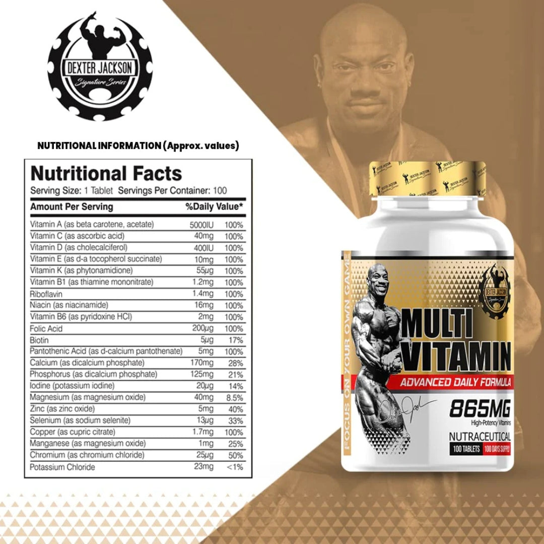 Dexter Jackson Gold Series Multi Vitamin - 100 Tablets