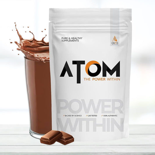 ASITIS Atom Whey Protein with Digestive Enzymes 27g Protein per serving 2 KG