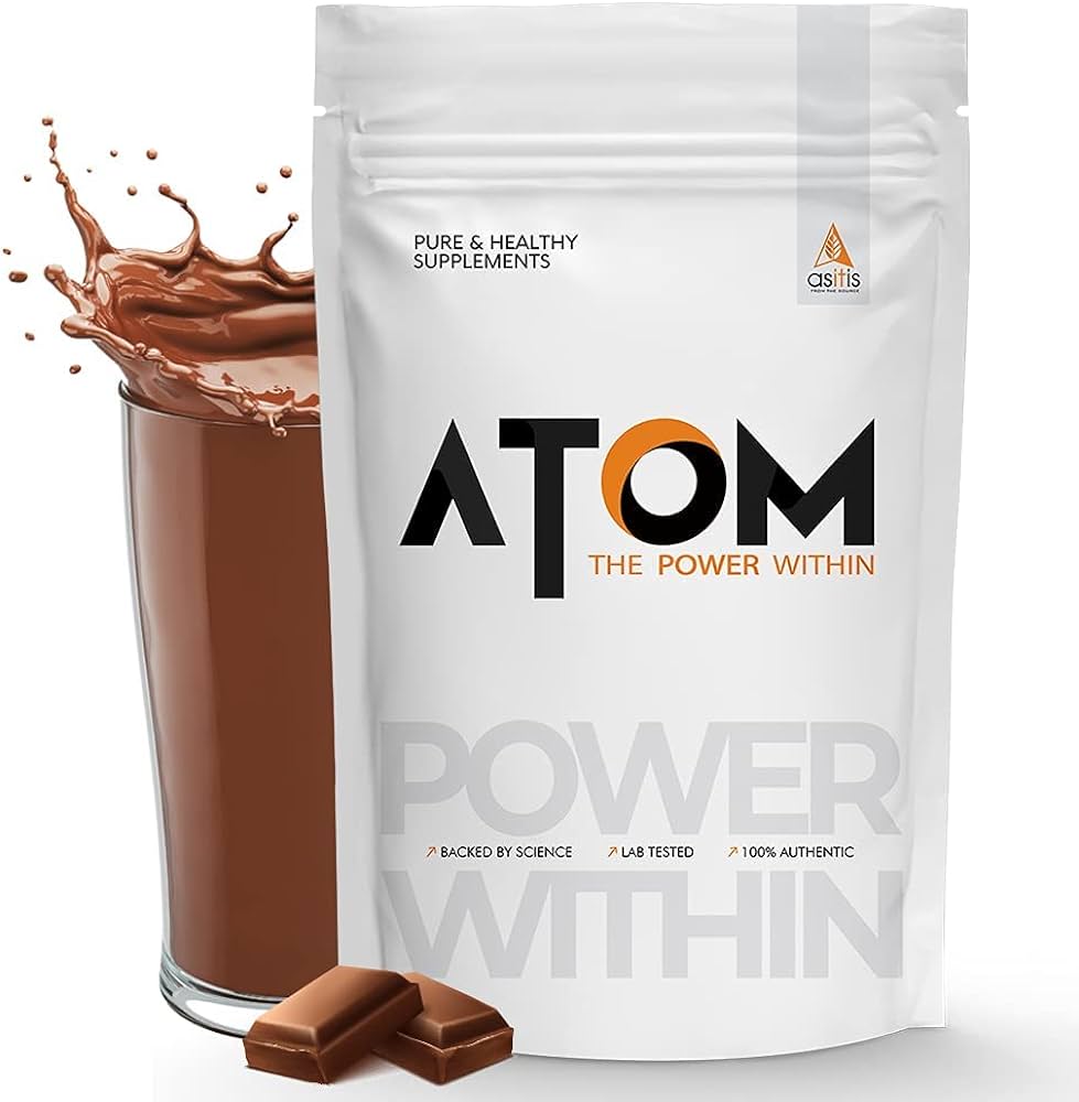ASITIS Atom Whey Protein with Digestive Enzymes 27g Protein per serving 2 KG