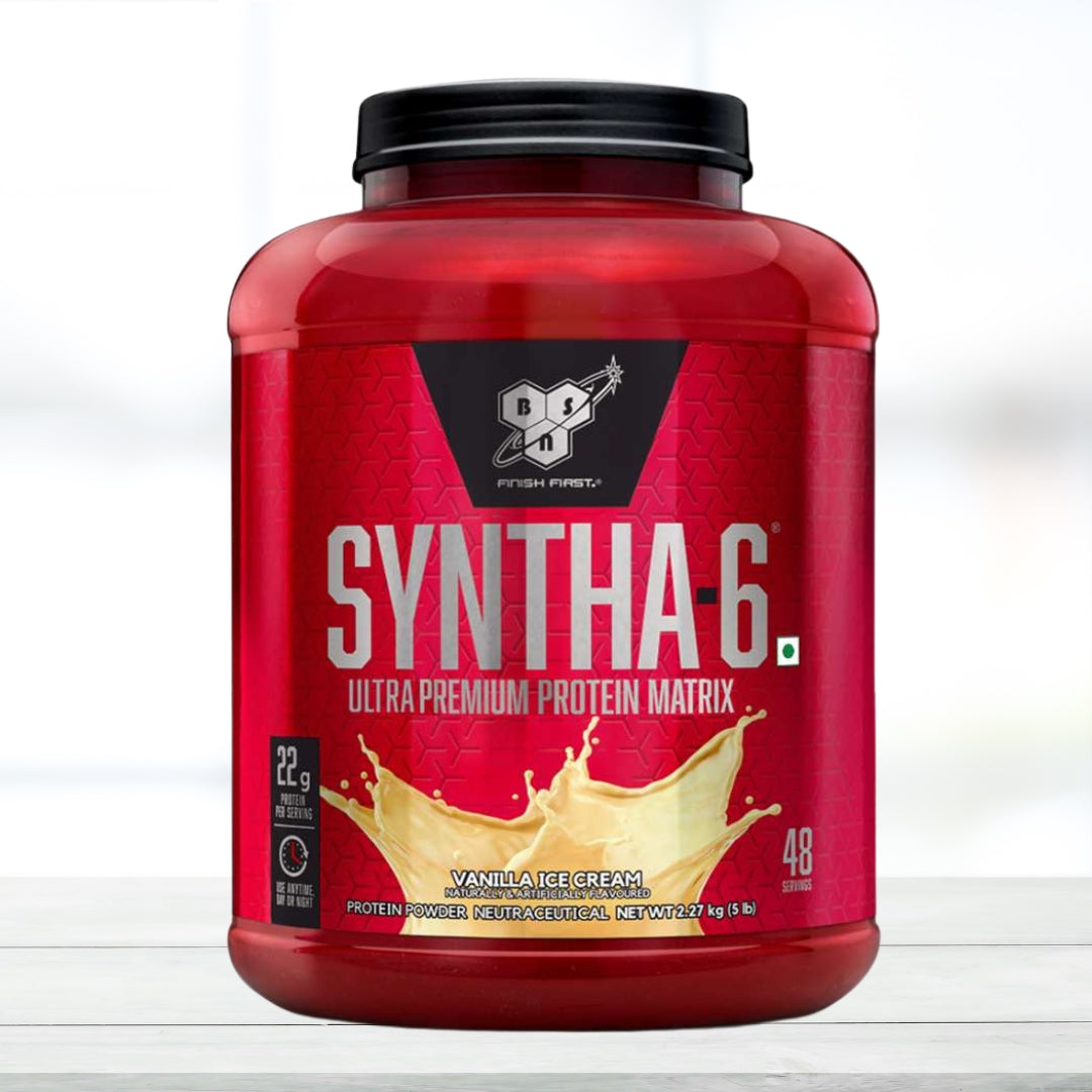 BSN Syntha-6, 5 lbs Vanilla Ice Cream From Glanbia