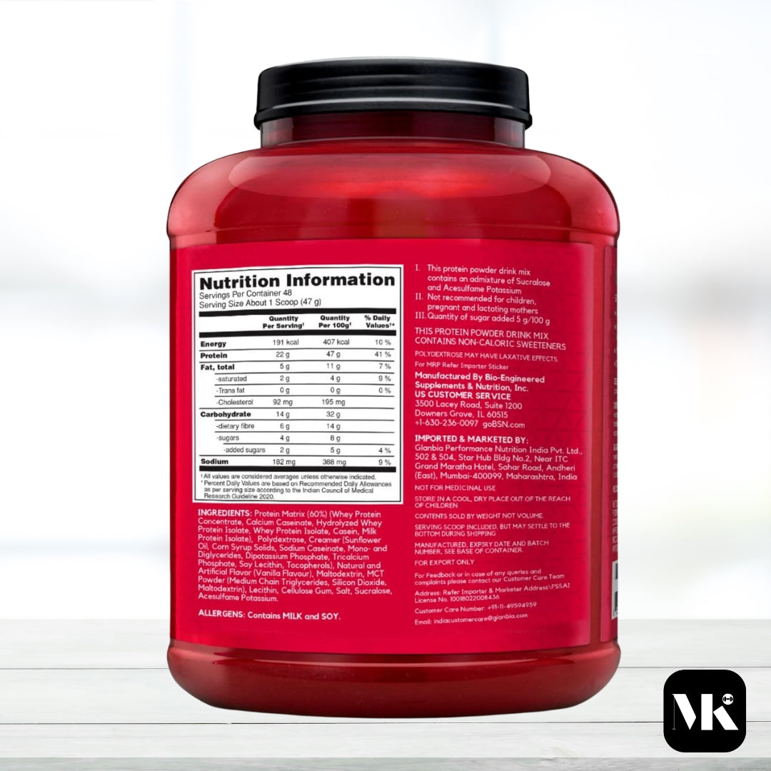 BSN Syntha-6, 5 lbs Vanilla Ice Cream From Glanbia