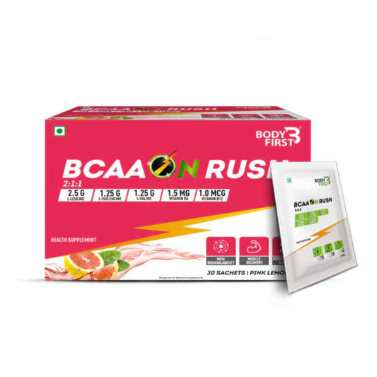 Bodyfirst Bcaa On Rush 2:1:1 30 Servings Pink Lemonade Flavor