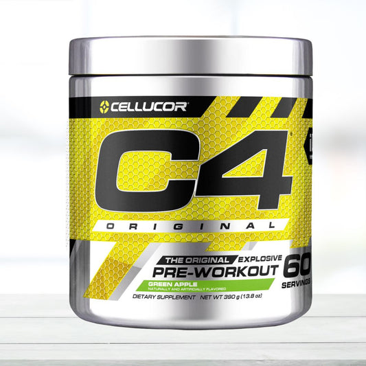 Cellucor C4 Pre Workout Explosive Energy 60 Servings Green Appple Flavor