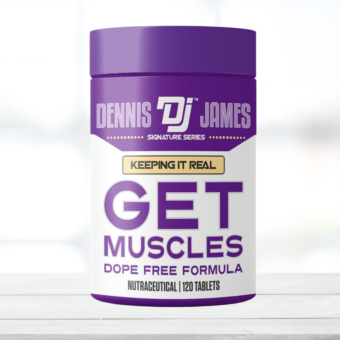 Dennis James Signature Series Get Muscles | Dope-Free Formula | 120 Tablets