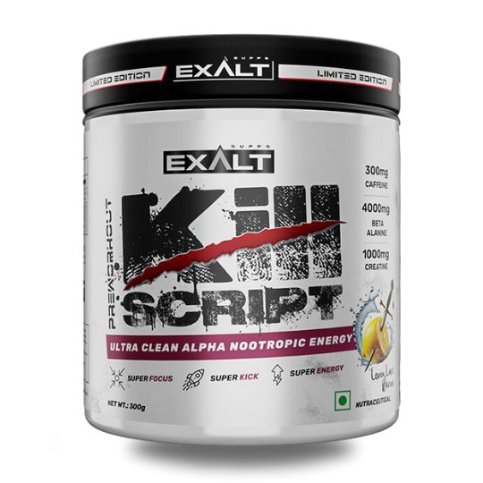 Exalt Supps The Kill Script Pre Workout 30 Servings Lemon Flavor