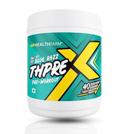 Healthfarm Thprex Pre Workout 40 Servings 500gm Icy Blue Razz Flavor