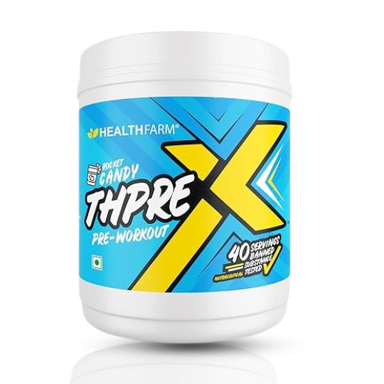 Healthfarm Thprex Pre Workout 40 Servings 500gm Rocket Candy Flavor