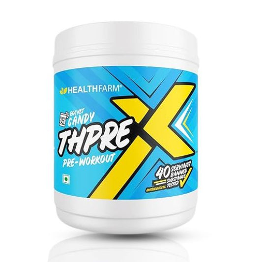 Healthfarm Thprex Pre Workout 40 Servings 500gm Rocket Candy Flavor