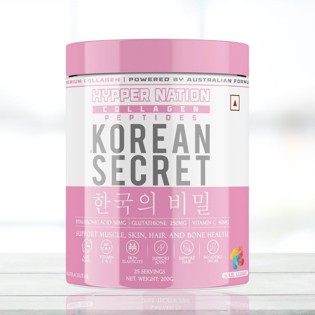 Hypper Nation Korean Secret Premium Collagen 200g (25 Servings) Sour Gummy Flavor