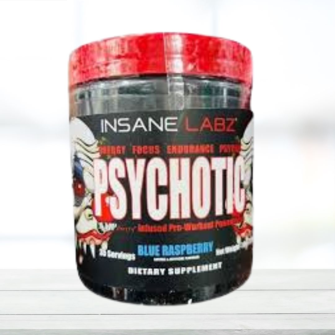 Insane Labz Psychotic Infused Pre Workout 35 Servings Blue Raspberry With Official Importer MRP