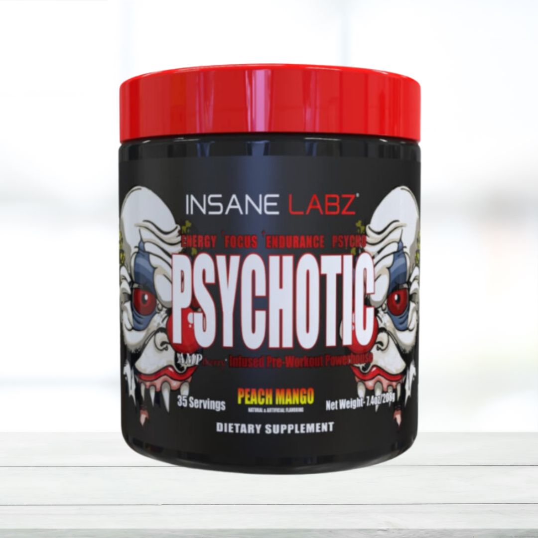 Insane Labz Psychotic Infused Pre Workout 35 Servings Peach Mango With Official Importer MRP