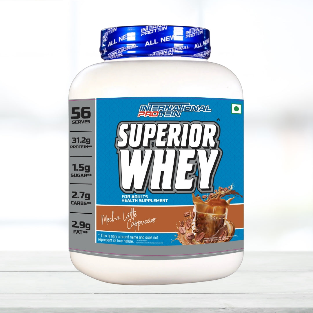 International Protein Superior Whey Mocha Latte Cappuccino Flavor, 5 lbs