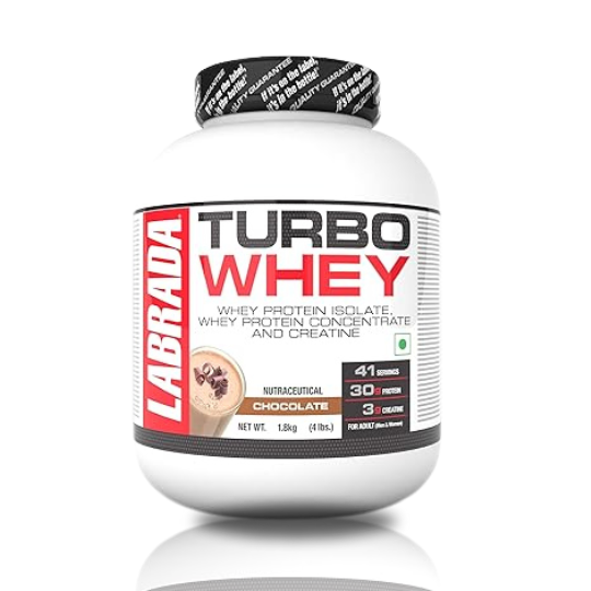 Labrada Turbo Whey Protein Isolate 30g Protein 3g Creatine | 1.8Kg Chocolate