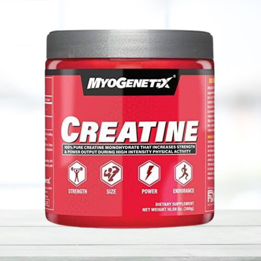 Myogenetix Creatine, 300g, 100 Servings – Scan & Verify for Authenticity