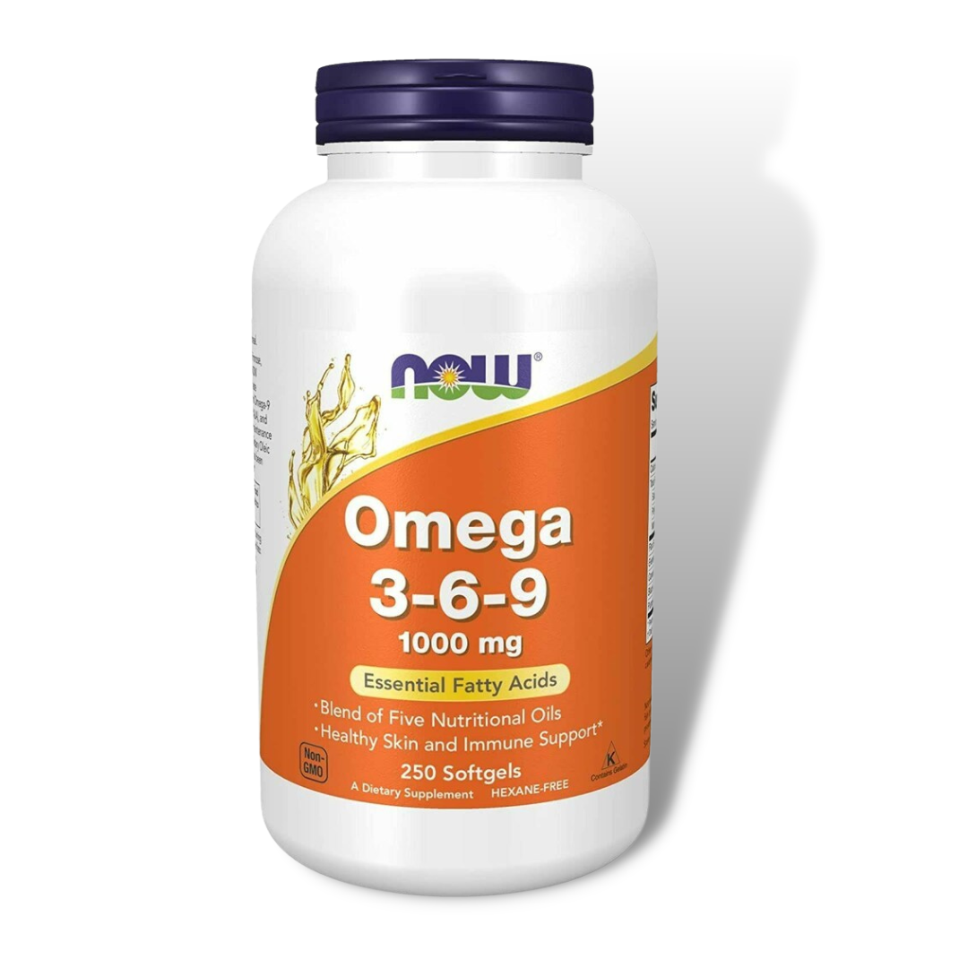 Now Foods Omega 3-6-9 1000 Mg - 250 Softgels | The Muscle Kart.com