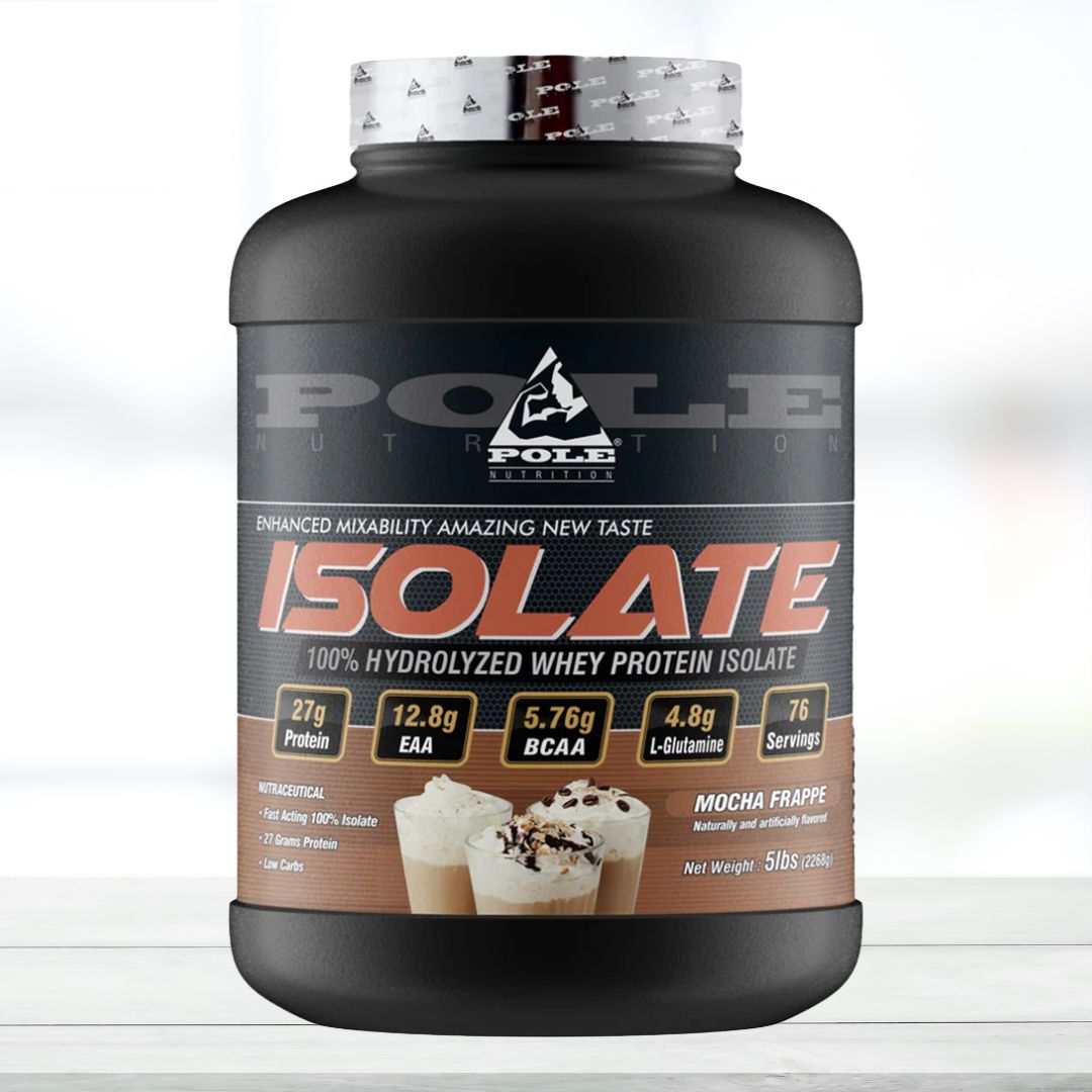 Pole Nutrition ISOLATE 100% Hydrolized Whey Protein Powder - 5 lbs, Mocha Frappe