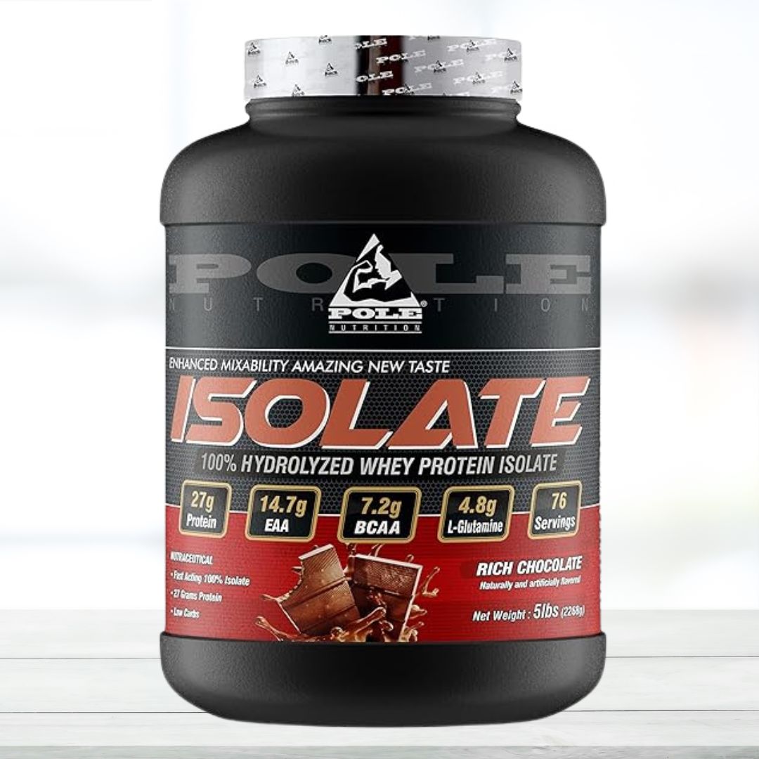 Pole Nutrition ISOLATE 100% Hydrolized Whey Protein Powder - 5 lbs, Rich Chocolate