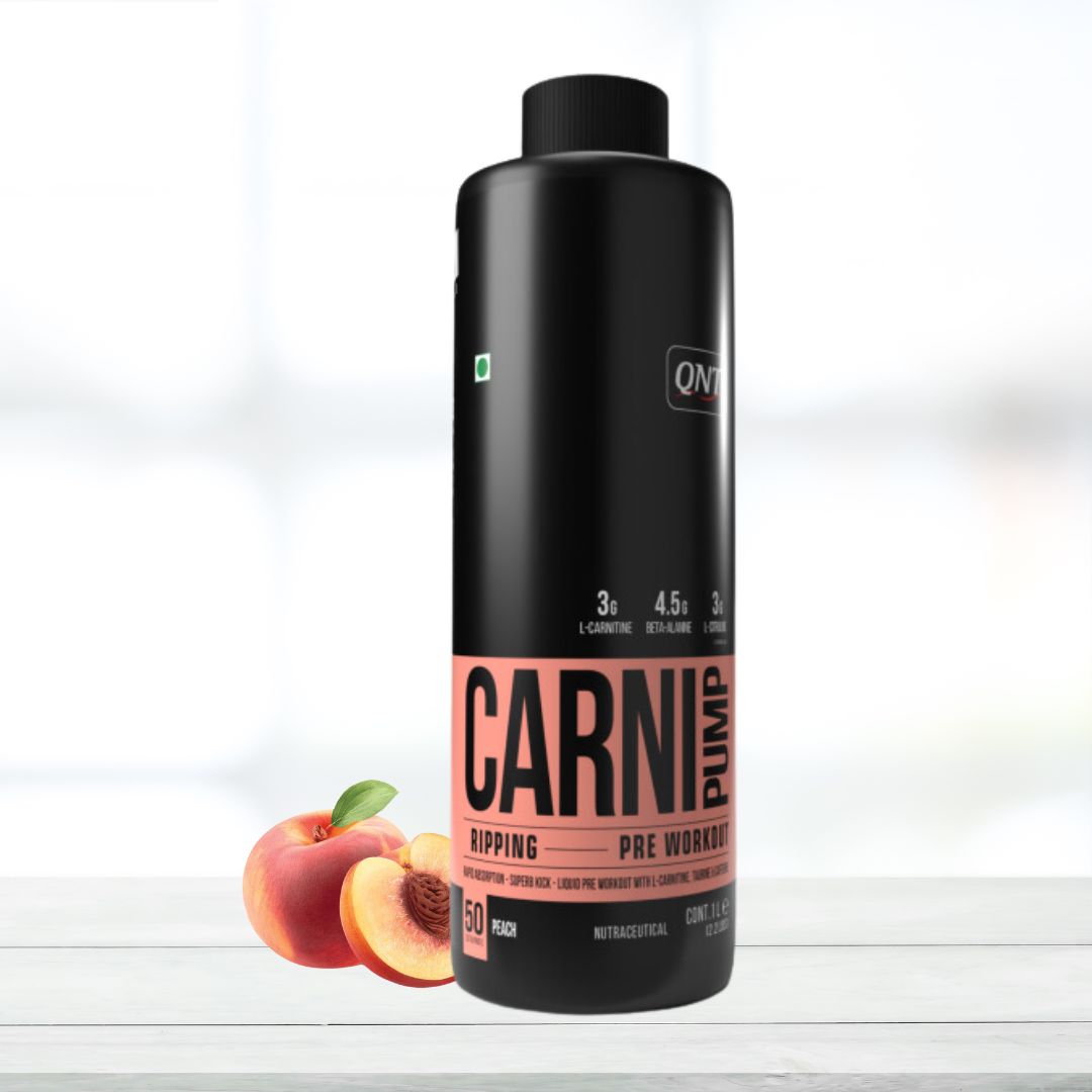 QNT CARNIPUMP Ripping Pre Workout - 1 L (Peach Flavor)