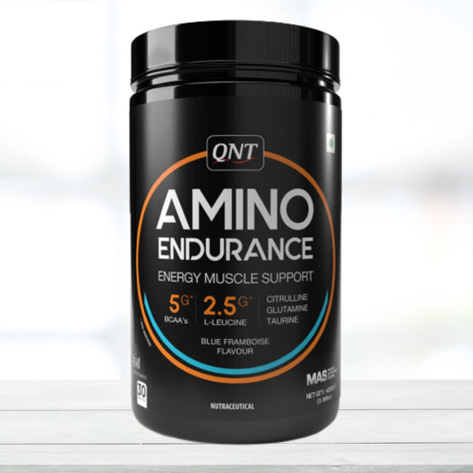 QNT Amino Endurance | Supports Muscle Building & Recovery | 400g | Blue Framboise flavor | 30 Servings