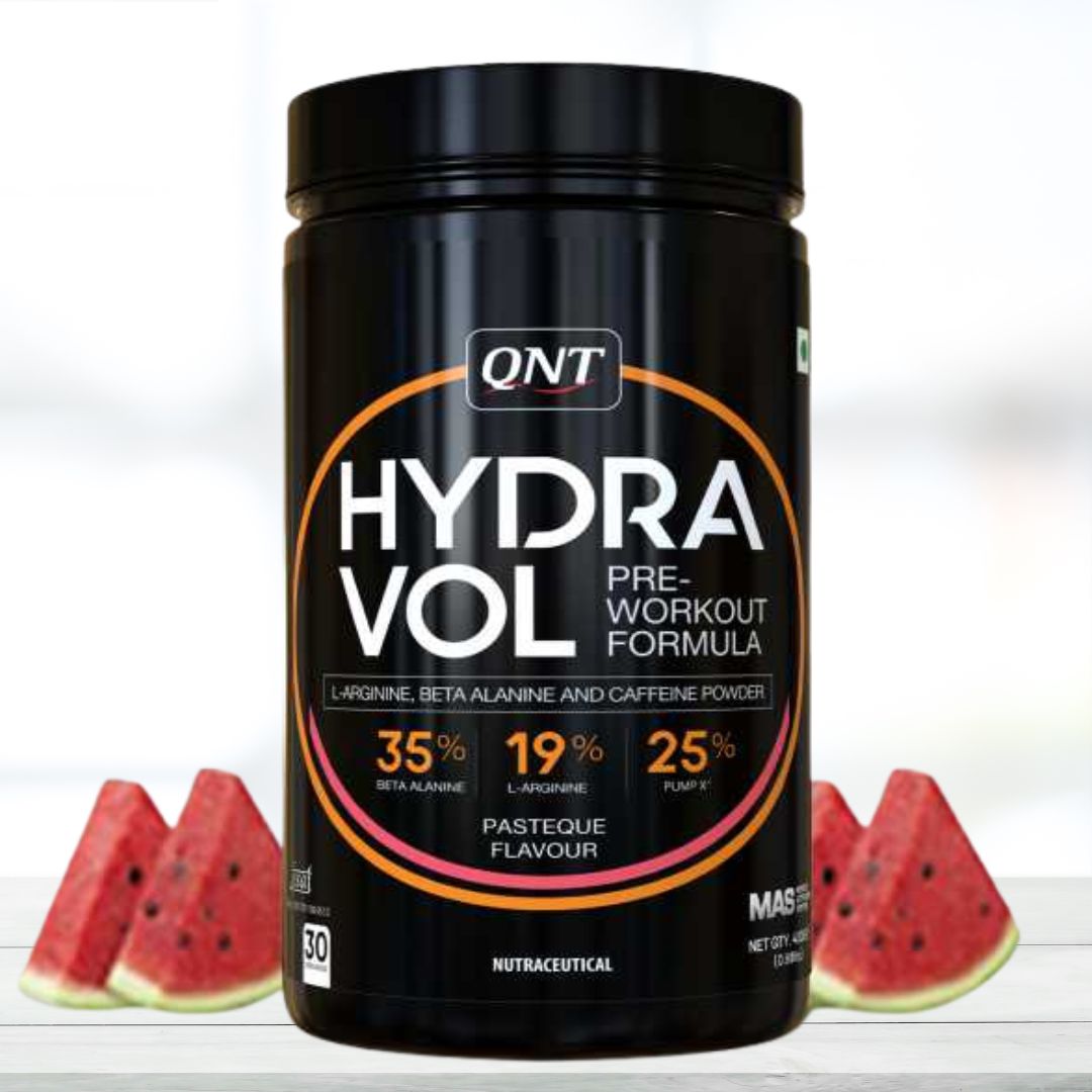 QNT Hydravol Pre-Workout Supplement, 400g Pasteque Flavour 40 Servings