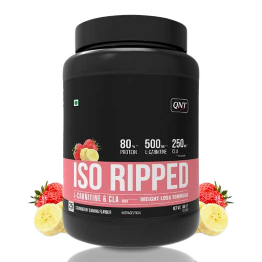 QNT ISO-RIPPED Isolate Protein 1kg STRAWBERRY & BANANA Flavor