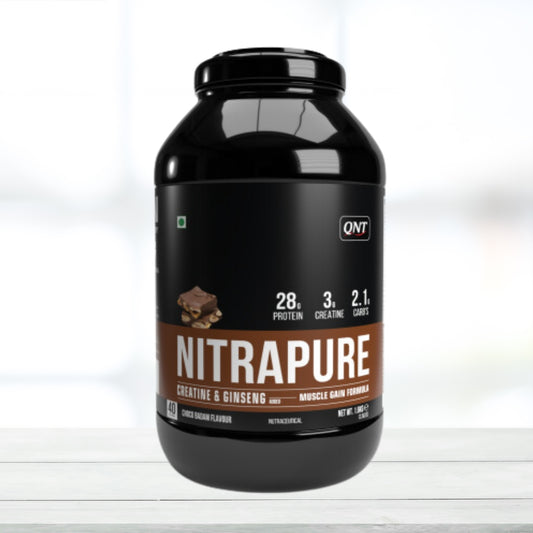 QNT NITRAPURE Whey Protein Powder Choco Badam Flavor - 1.6kg