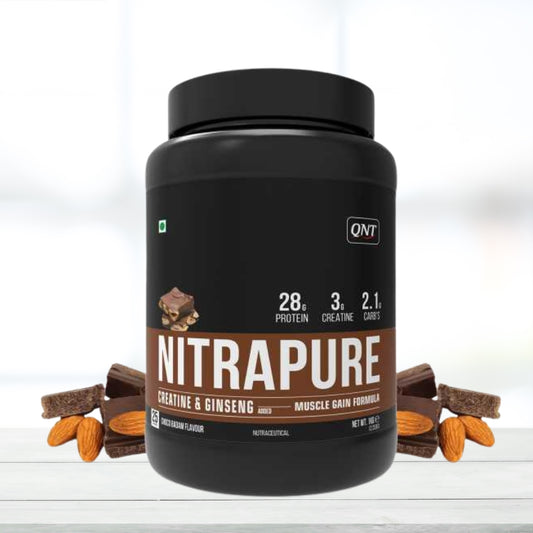 QNT Nitrapure Whey Protein 1kg - Choco Badam Flavor