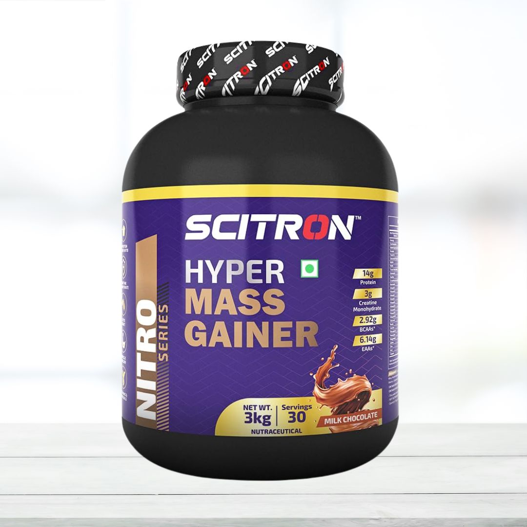 Scitron Nitro Series Hyper Mass Gainer 3kg Milk Chocolate Flavor