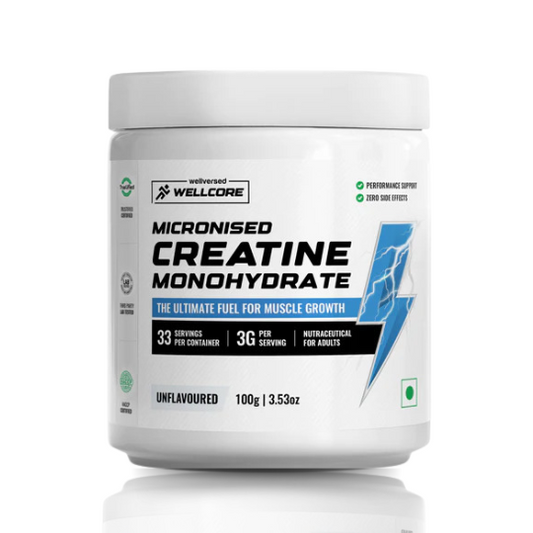 Wellcore - Micronised Creatine Monohydrate (100g, 33 Servings) Unflavoured