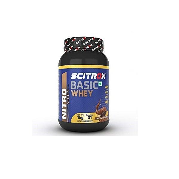 Scitron Nitro Series BASIC WHEY 1kg Chocolate Fantasy - The Muscle Kart.com